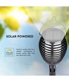 Solar-Luxus-Gartenlampe 4-in-1 - Schwarz, Flammeneffekt, 65 cm hoch