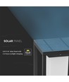 2W Solar Gartenleuchte mit Erdspieß und Sensor - Samsung LED Chip, IP65, 3000K, grau, 50cm hoch