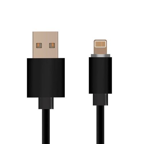 1,5m schwarzes MFi Lightning Kabel - 2A, Apple zertifiziert, langlebiges Design
