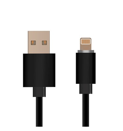 1,5m schwarzes MFi Lightning Kabel - 2A, Apple zertifiziert, langlebiges Design