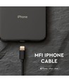 1,5m schwarzes MFi Lightning Kabel - 2A, Apple zertifiziert, langlebiges Design