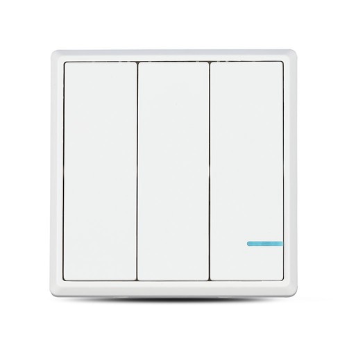 3-Kanal Funk-Smart-Schalter, 1-Wege - IP54, weiß, batteriebetrieben, Reichweite bis zu 600m