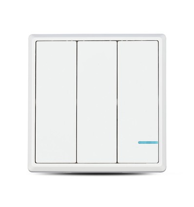 3-Kanal Funk-Smart-Schalter, 1-Wege - IP54, weiß, batteriebetrieben, Reichweite bis zu 600m