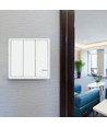 3-Kanal Funk-Smart-Schalter, 1-Wege - IP54, weiß, batteriebetrieben, Reichweite bis zu 600m