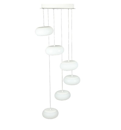 76W Designer Pendelleuchte, dimmbar - 6500lm, 3000K, TRIAC Phasendimmung, 120 Grad, schwarzes Finish