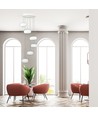 76W Designer Pendelleuchte, dimmbar - 6500lm, 3000K, TRIAC Phasendimmung, 120 Grad, schwarzes Finish