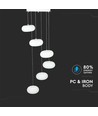 76W Designer Pendelleuchte, dimmbar - 6500lm, 3000K, TRIAC Phasendimmung, 120 Grad, schwarzes Finish
