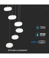 76W Designer Pendelleuchte, dimmbar - 6500lm, 3000K, TRIAC Phasendimmung, 120 Grad, schwarzes Finish