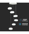 76W Designer Pendelleuchte, dimmbar - 6500lm, 3000K, TRIAC Phasendimmung, 120 Grad, schwarzes Finish