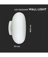 LED-Wandleuchte 40W - Designer, TRIAC-dimmbar, 3000K, Weiß