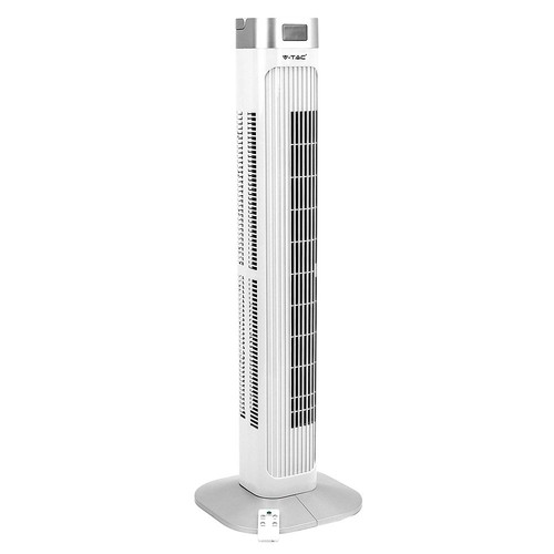 55W LED Turmventilator, 36" - Weiß, 3 Geschwindigkeiten, Fernbedienung, Timer, Oszillation, Temperaturanzeige