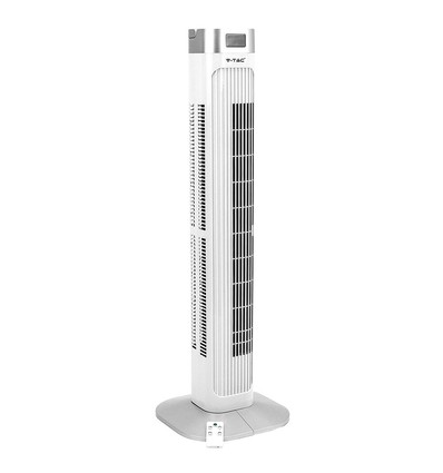 55W LED Turmventilator, 36" - Weiß, 3 Geschwindigkeiten, Fernbedienung, Timer, Oszillation, Temperaturanzeige