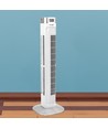55W LED Turmventilator, 36" - Weiß, 3 Geschwindigkeiten, Fernbedienung, Timer, Oszillation, Temperaturanzeige