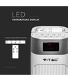 55W LED Turmventilator, 36" - Weiß, 3 Geschwindigkeiten, Fernbedienung, Timer, Oszillation, Temperaturanzeige