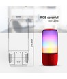 6W tragbarer Bluetooth Lautsprecher mit LED Licht - Rot, 1800mAh Akku, USB/TF/AUX, 5V DC
