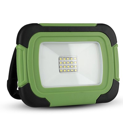 10W wiederaufladbarer LED Fluter - Samsung LED Chip, IP44, SOS-Flash, USB-Ausgang, grün/schwarz