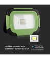 10W wiederaufladbarer LED Fluter - Samsung LED Chip, IP44, SOS-Flash, USB-Ausgang, grün/schwarz
