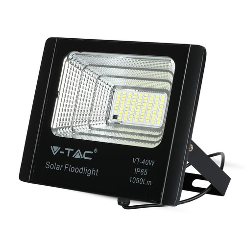 40W LED Solar Fluter - 1050lm, IP65, inkl. Solarpanel und Fernbedienung, 4000K