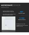 Wandmontierter Mikrowellensensor - Weiß, für Einbau, max. 300W