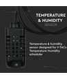 Temperatur- und Feuchtigkeitssensor - Schwarz, IP20, für VT-5145, eWeLink kompatibel, Innenbereich