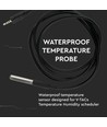 Wasserdichter Temperaturfühler für VT-5145 - 1m Kabel, IP66, -50°C bis +125°C, schwarzes Finish