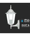 E27 Wandleuchte - IP44 Außenbereich, weiß, ohne Leuchtmittel