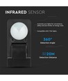Infrarot Bewegungsmelder, schwarz - 360°, IP65, Reichweite bis zu 20m, max. 1000W LED
