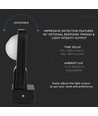 Infrarot Bewegungsmelder, schwarz - 360°, IP65, Reichweite bis zu 20m, max. 1000W LED