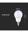 3,5W P45 LED-Glühbirne E14 - RF-Steuerung, dimmbar, RGB+6400K