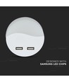 0,45W Nachtlicht mit USB - Rund, 3000K, Automatisches Einschalten bei Dunkelheit, Samsung LED Chip
