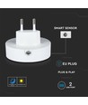 0,45W Nachtlicht mit USB - Rund, 3000K, Automatisches Einschalten bei Dunkelheit, Samsung LED Chip