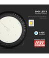 500W LED Hallenstrahler, Samsung Chip - 120 Grad, Meanwell Driver, dimmbar, schwarzes Gehäuse, Ø36cm