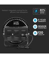500W LED Hallenstrahler, Samsung Chip - 120 Grad, Meanwell Driver, dimmbar, schwarzes Gehäuse, Ø36cm