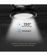 500W LED Hallenstrahler, Samsung Chip - 120 Grad, Meanwell Driver, dimmbar, schwarzes Gehäuse, Ø36cm