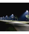 120W LED Straßenleuchte mit Samsung Chip - 140lm/W, dimmbarer Inventronics Driver, IP66, graues Gehäuse