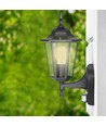 E27 Wandleuchte m. Sensor - IP44 Außenbereich, schwarz, ohne Leuchtmittel