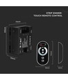 RF LED Dimmer mit Touch-Fernbedienung, 12V/24V - 3 Kanäle, 18A, schwarz, für LED Strips