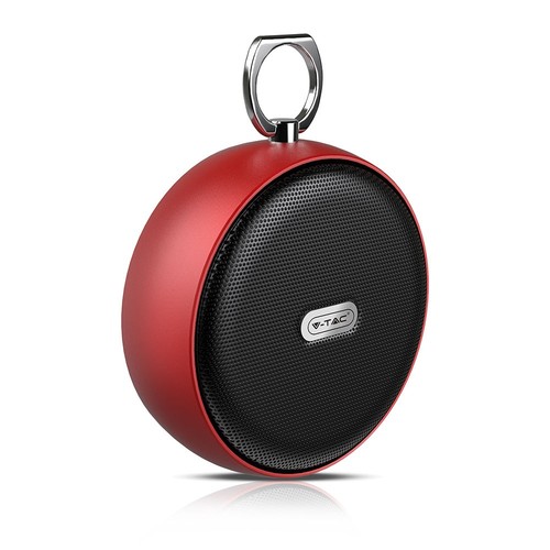 Roter tragbarer Bluetooth Lautsprecher - TWS Funktion, 800mAh Akku, 4 Stunden Spielzeit