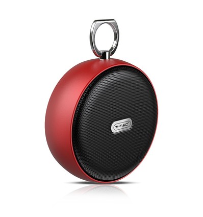 Roter tragbarer Bluetooth Lautsprecher - TWS Funktion, 800mAh Akku, 4 Stunden Spielzeit