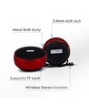 Roter tragbarer Bluetooth Lautsprecher - TWS Funktion, 800mAh Akku, 4 Stunden Spielzeit