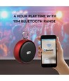 Roter tragbarer Bluetooth Lautsprecher - TWS Funktion, 800mAh Akku, 4 Stunden Spielzeit
