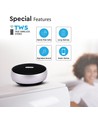 Tragbarer Bluetooth Lautsprecher mit Haken - TWS, 800mAh Akku, integriertes Mikrofon, grau