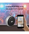 Tragbarer Bluetooth Lautsprecher mit Haken - TWS, 800mAh Akku, integriertes Mikrofon, grau