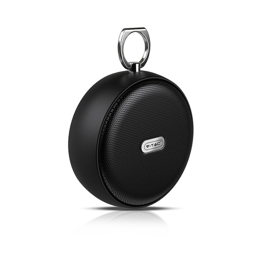 Tragbarer Bluetooth Lautsprecher, 2x3W - Schwarz, TWS, integriertes Mikrofon, AUX, TF-Karte, RGB Licht