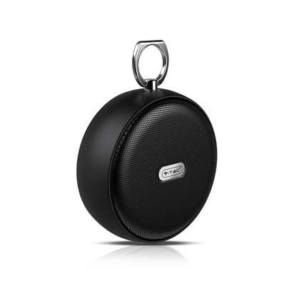 Tragbarer Bluetooth Lautsprecher, 2x3W - Schwarz, TWS, integriertes Mikrofon, AUX, TF-Karte, RGB Licht