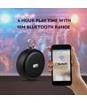 Tragbarer Bluetooth Lautsprecher, 2x3W - Schwarz, TWS, integriertes Mikrofon, AUX, TF-Karte, RGB Licht