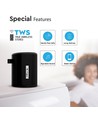 5W tragbarer Bluetooth-Lautsprecher - Schwarz, 1500mAh, TWS, Mikrofon