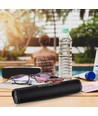 Tragbarer Bluetooth Lautsprecher mit Stoffdesign - 2x3W, schwarz, FM Radio, USB/TF, TWS, wiederaufladbar, 39,4cm lang