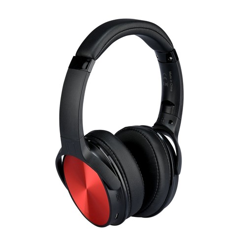 Bluetooth kabellose Kopfhörer, rot - Bis zu 12 Stunden Spielzeit, 500mAh Akku, inkl. Tasche