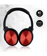 Bluetooth kabellose Kopfhörer, rot - Bis zu 12 Stunden Spielzeit, 500mAh Akku, inkl. Tasche